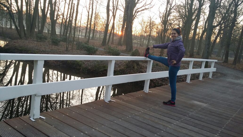 Posing during the morning walks.