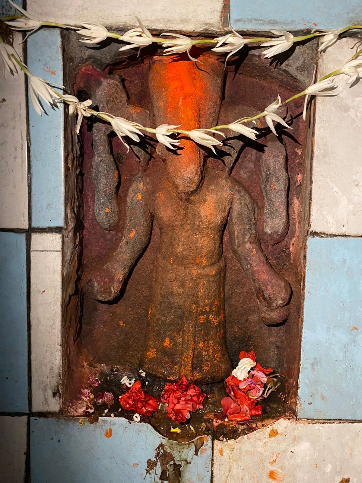 Temple wall carving.