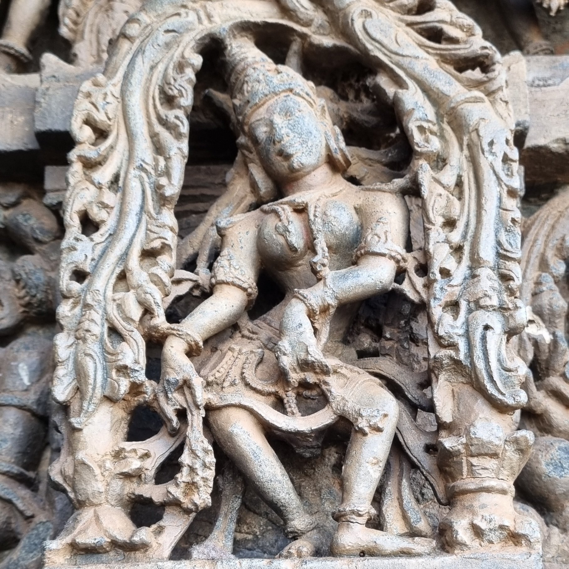 Tribhanga dance position.