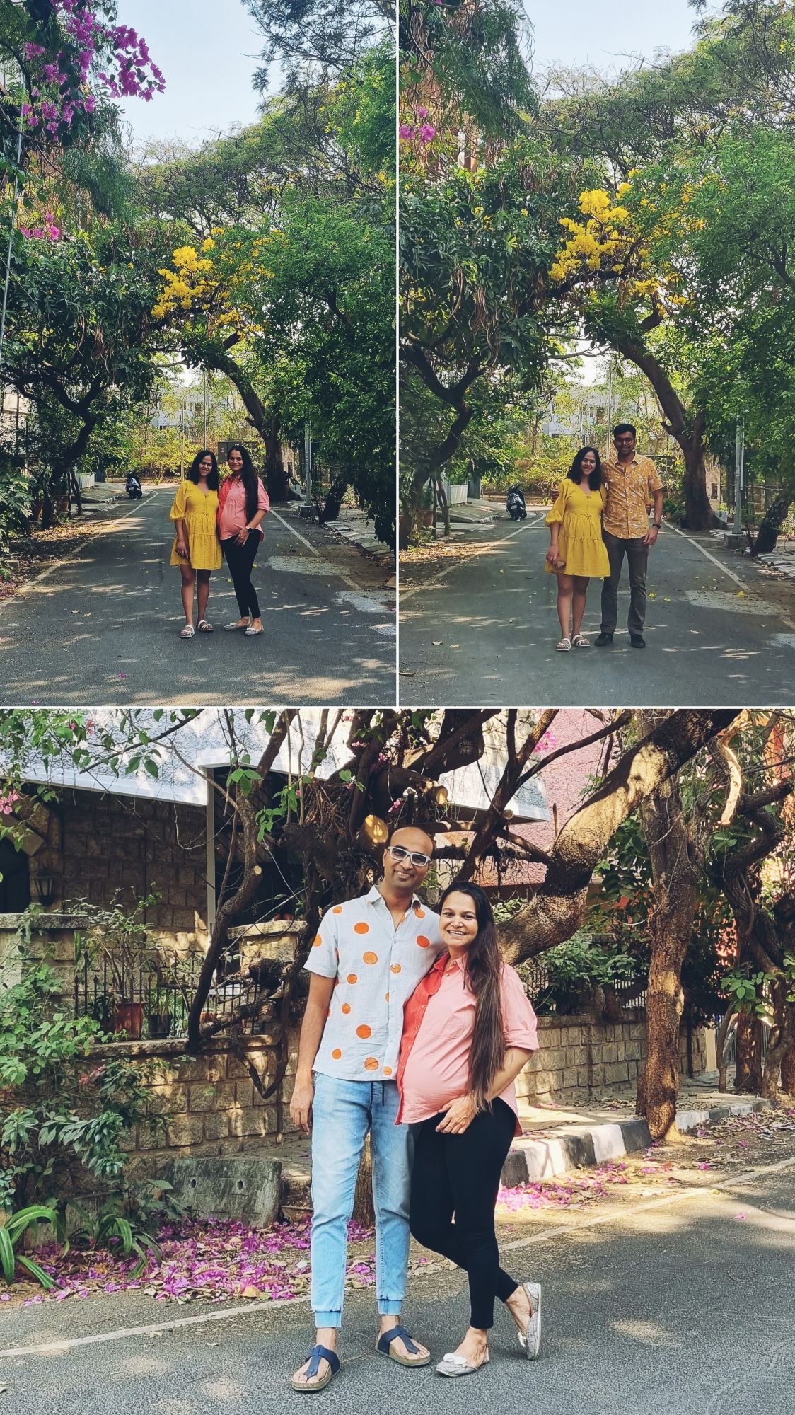 Exchanging notes and excitement.